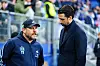 Trainer Steffen Baumgart und Sportvorstand Jonas Boldt stehen beim HSV vor einer ungewissen Zukunft.