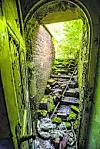 Hat was von Burg-Ruine: Diese Treppe führt in den Keller des ehemaligen Kinderheims.