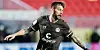 Guido Burgstaller bei seinem Debüt für St. Pauli in Sandhausen.