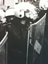 Strasberg in den 90er Jahren bei einer Demo: Ein Foto aus seiner Anfangszeit bei der Polizei.