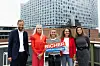 Stellten die neue Kampagne vor: Verkehrssenator Anjes Tjarks (Grüne), HVV Chefin Anna-Theresa Korbutt, Markenbotschafterin und Schauspielerin Rhea Harder-Vennewald, Christiane Wagner von der Polizei und Adelina Michalk vom Weißen Ring.