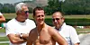 Zwei Rennfahrer-Milliardäre beim Kartfahren am Gardasee: Lawrence Stroll (l.) und Michael Schumacher