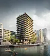 Das neue „Moringa“-Hochhaus am Baakenhafen soll im Jahr 2026 eröffnet werden.