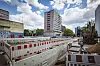 Die Fläche vor dem Einkaufszentrum Steilshoop hat sich seit einem Jahr in eine Baustelle verwandelt.
