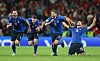 Bonucci, Belotti, Berardi und Toloi Italien Jubel