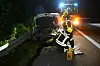 Der VW Caddy wurde bei dem Unfall auf der A24 bei Talkau völlig zerstört.