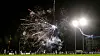 Feuerwerk beim Fußballspiel Waterford gegen Shamrock Rovers