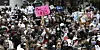 Auch in Chicago erinnerten die Demonstranten der „Black Live Matters'-Proteste an das Ende der Sklaverei.