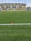 Gestrichelte Linie auf dem Trainingsplatz des HSV