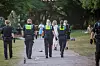 Die Hamburger Polizei bei einem Einsatz am Winterhuder Kai am Mittwochabend.