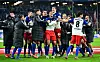 Die HSV-Profis feiern ihren Kantersieg gegen Mainz
