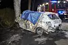 Das verbrannte Auto in Tetenhusen.