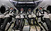 Die ISS-Crew kurz nach der Landung im Pazifik vor der Küste von Long Beach (Kalifornien).