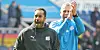 Chefcoach Daniel Thioune (l.) und Torwarttrainer Rolf Meyer hatten beim VfL Osnabrück viel zu feiern.