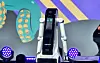 Der Haushalts-Roboter MiPA (My intelligent Personal Assistant) der Firma Neura Robotics auf der Bühne der OMR 2025.