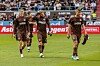 Erik Ahlstrand, Lars Ritzka und Adam Dzwigala gehen auf den Platz