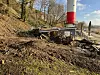 Erdrutsch an der elbe in Nienstedten: Der WC-Bereich des Restaurants neben dem Leuchtturm ist zerstört.