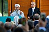Chef-Imam Ali Erbas und der türkische Präsident Erdogan (r.) hetzen offen gegen Israel. (Archiv-Bild)