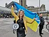 Olena Savkovych am Hamburger Hauptbahnhof