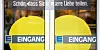 Bei Hamburg: In Lauenburg liegen die Eingänge der Ladenzeile eines Edeka-Gebäudes knapp einen halben Meter unter dem Straßenniveau.