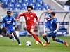 Leroy Sané (m.) stand bei der 1:4-Niederlage der Bayern bei 1899 Hoffenheim auf dem Platz.