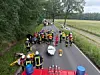 Zahlreiche Einsatzkräfte waren nach dem Unfall vor Ort.
