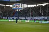 Ein Banner mit der Aufschrift „Der deutsche Fussball bleibt Risikokapital“ an der Stuttgarter Kurve