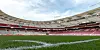 Die Mercedes-Benz Arena in Stuttgart ohne Fans