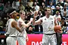 Towers-Profis Polite, Samar und Meisner im Spiel gegen Chemnitz