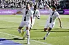 Ramy Bensebaini, Marcus Thuram und Lars Stindl jubeln