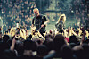 James Hetfield (l.) und Kirk Hammett beim zweiten Metallica-Konzert im Volksparkstadion.