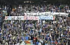 HSV-Fans bringen per Banner ihre Ablehnung gegen RB zum Ausdruck