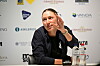 Ekaterina Alexandrova bei der Pressekonferenz in Hamburg