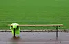 Bierbank am Spielfeldrand beim TSG Backnang