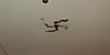 Mit einem Feuerzeug kokelte der Täter ein Hakenkreuz an die Decke des Zuges.