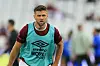 West Hams Niclas Füllkrug beim Warmmachen im Leibchen