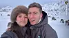 HSV-Profi Ignace Van Der Brempt und Freundin Fleau mit Rentieren in Lappland.