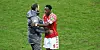 Mainz-Trainer Bo Svensson und Stürmer Jean-Philippe Mateta.