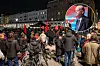 Hunderte Menschen versammelten sich in der City,