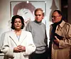 Hannelore Elsner, Klaus Barner und Werner Kreindl (v.l.) 1986 in einer Szene aus „Soko 5113: Das Duell“.