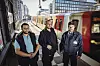 Miguel, Marvin und Tobias (v.l.n.r.) kontrollieren täglich hunderte Hochbahn-Fahrgäste.