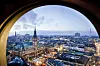 Blick auf das weihnachtliche Hamburg