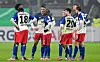 HSV-Profis versammelt auf dem Platz