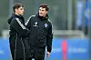 Loic Favé und Merlin Polzin auf dem Trainingsplatz