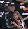 Trauriges DFB-Fan-Mädchen