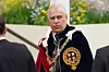Prinz Andrew bei der Krönung seines Bruders Charles zum König