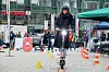 Nach ein bisschen Übung hatte ich sichtlich Spaß auf dem E-Scooter.
