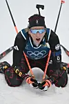 Franziska Preuß nach dem Zieleinlauf