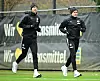 Karol Mets und Manolis Saliakas beim Lauftraining