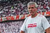 Friedhelm Funkel an der Seitenlinie des 1. FC Köln